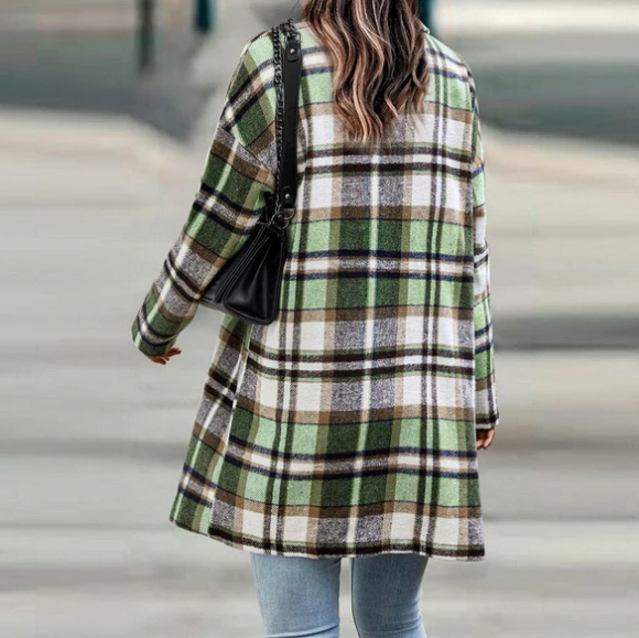 Cozy Vibes | Manteau à carreaux pour femme