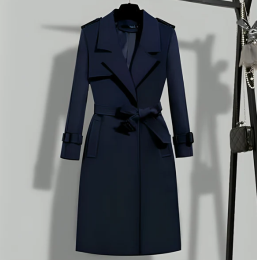 Manteau ceinturé à double boutonnage Rena