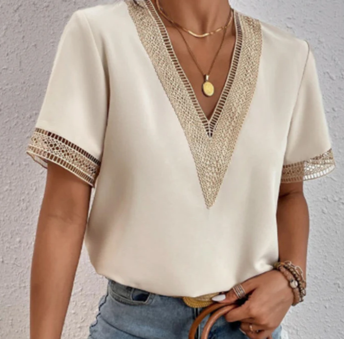 Misty | t-shirt col V brise d'été