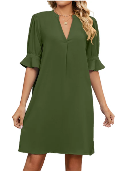 Elouisa | Mini-robe d'été à col en V