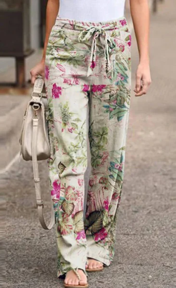 Pantalon large à imprimé floral Maria |
