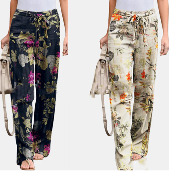 Pantalon large à imprimé floral Maria |