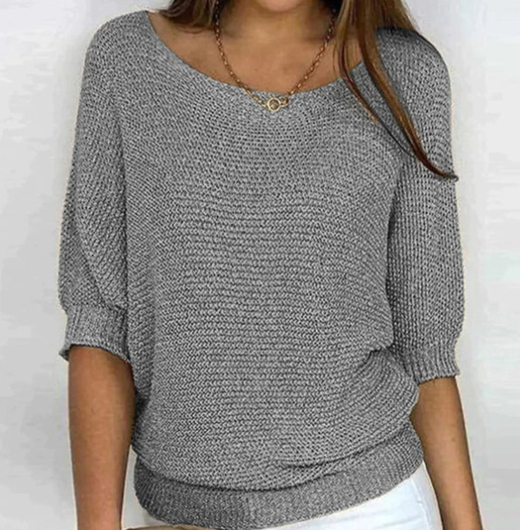 Dianne | Pull tricoté à manches bouffantes