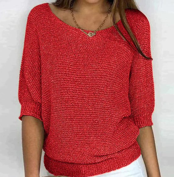 Dianne | Pull tricoté à manches bouffantes