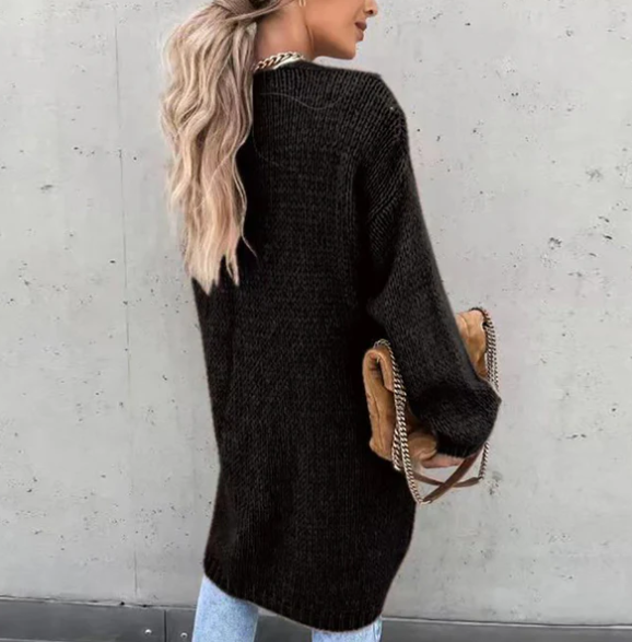 Krystal | Cardigan tricoté à manches longues