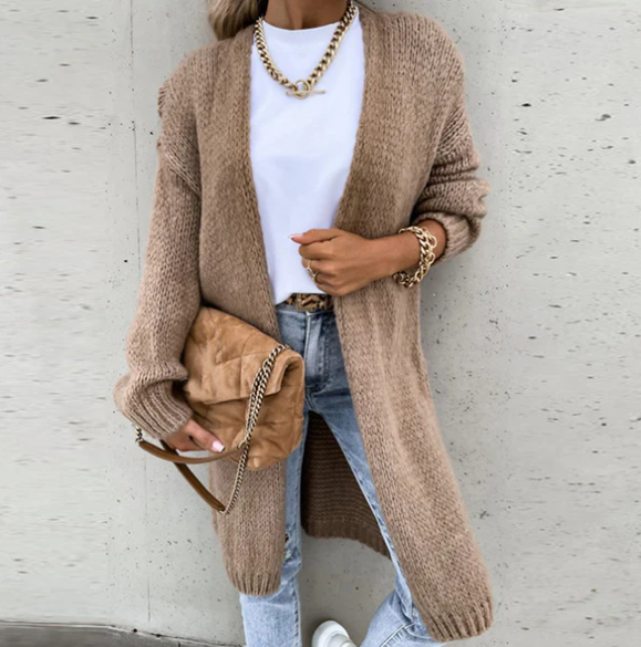 Krystal | Cardigan tricoté à manches longues