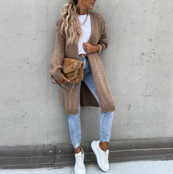 Krystal | Cardigan tricoté à manches longues