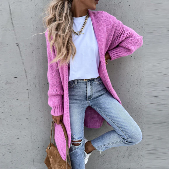 Krystal | Cardigan tricoté à manches longues