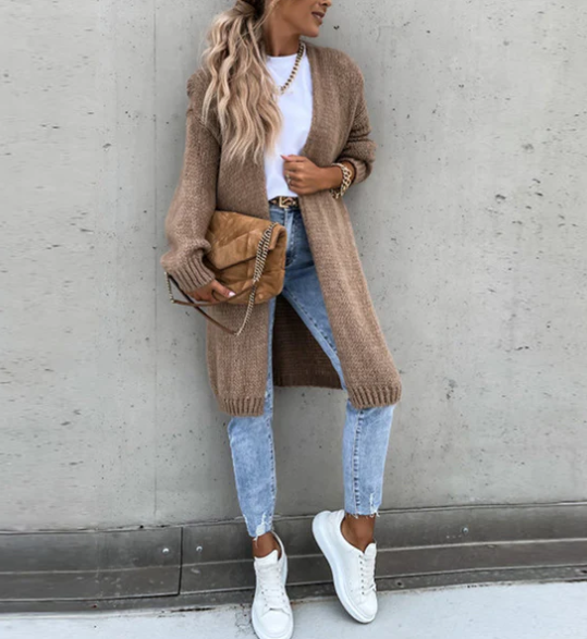 Krystal | Cardigan tricoté à manches longues