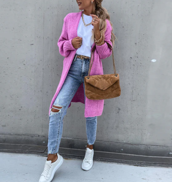 Krystal | Cardigan tricoté à manches longues