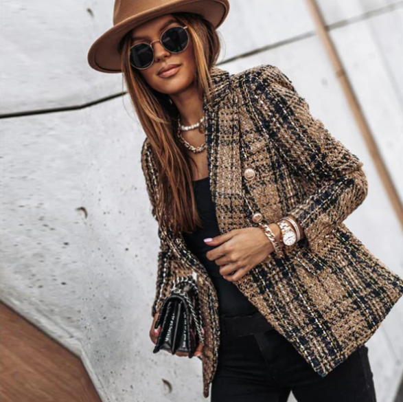 Blazer à carreaux Janice