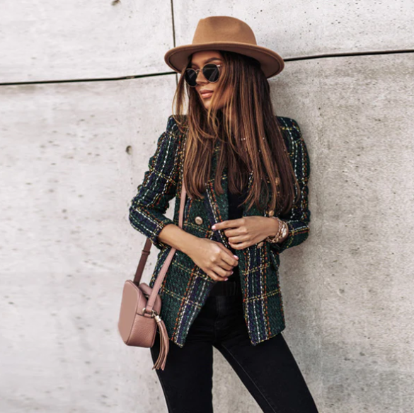 Blazer à carreaux Janice