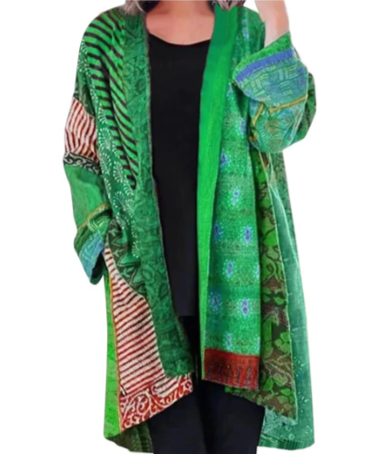 Veste longue en patchwork bohème Jenika