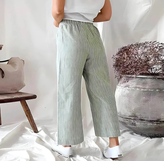 Pantalon large à rayures chic et sans effort Danife
