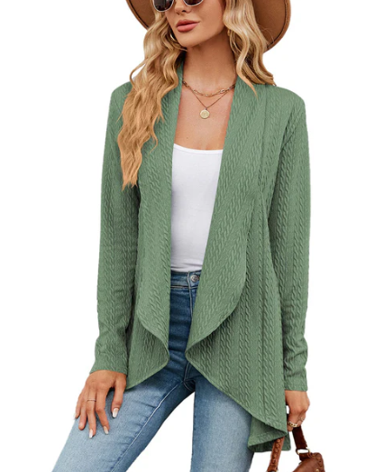 Inah Chic | Cardigan ouvert drapé avec un attrait sans effort
