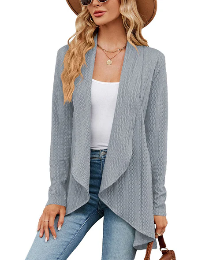 Inah Chic | Cardigan ouvert drapé avec un attrait sans effort