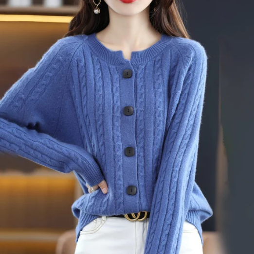 Cardigan en tricot torsadé Lani | Texture confortable, style intemporel