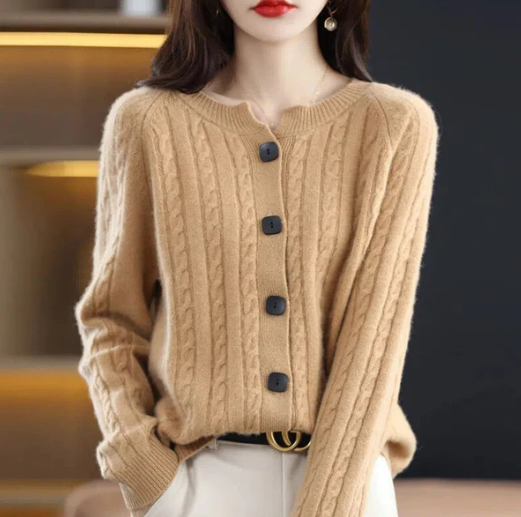 Cardigan en tricot torsadé Lani | Texture confortable, style intemporel