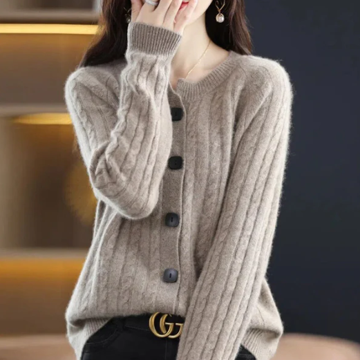 Cardigan en tricot torsadé Lani | Texture confortable, style intemporel