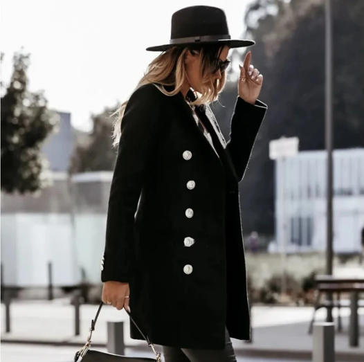 Manteau croisé classique