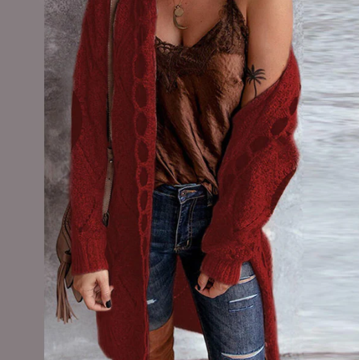 Cardigan en tricot bohème chic