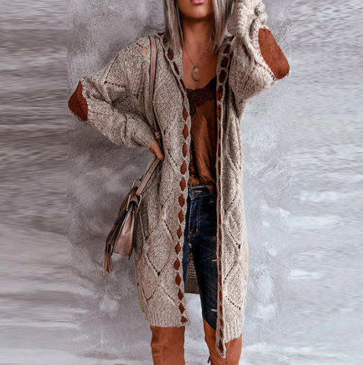 Cardigan en tricot bohème chic