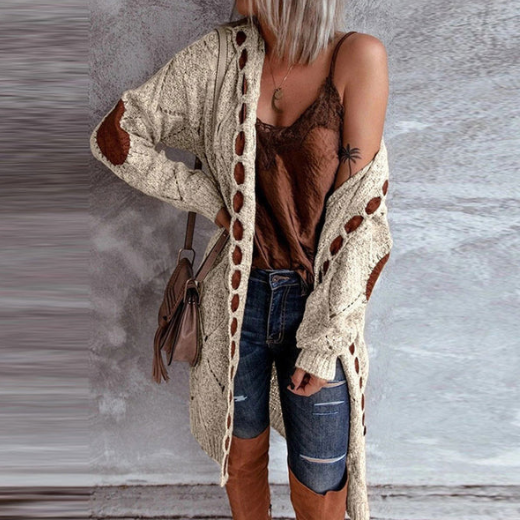 Cardigan en tricot bohème chic