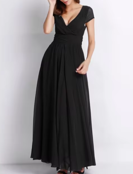 Robe de Soirée Longue à Décolleté en V Claire Glamour