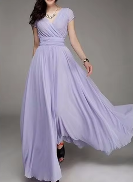 Robe de Soirée Longue à Décolleté en V Claire Glamour
