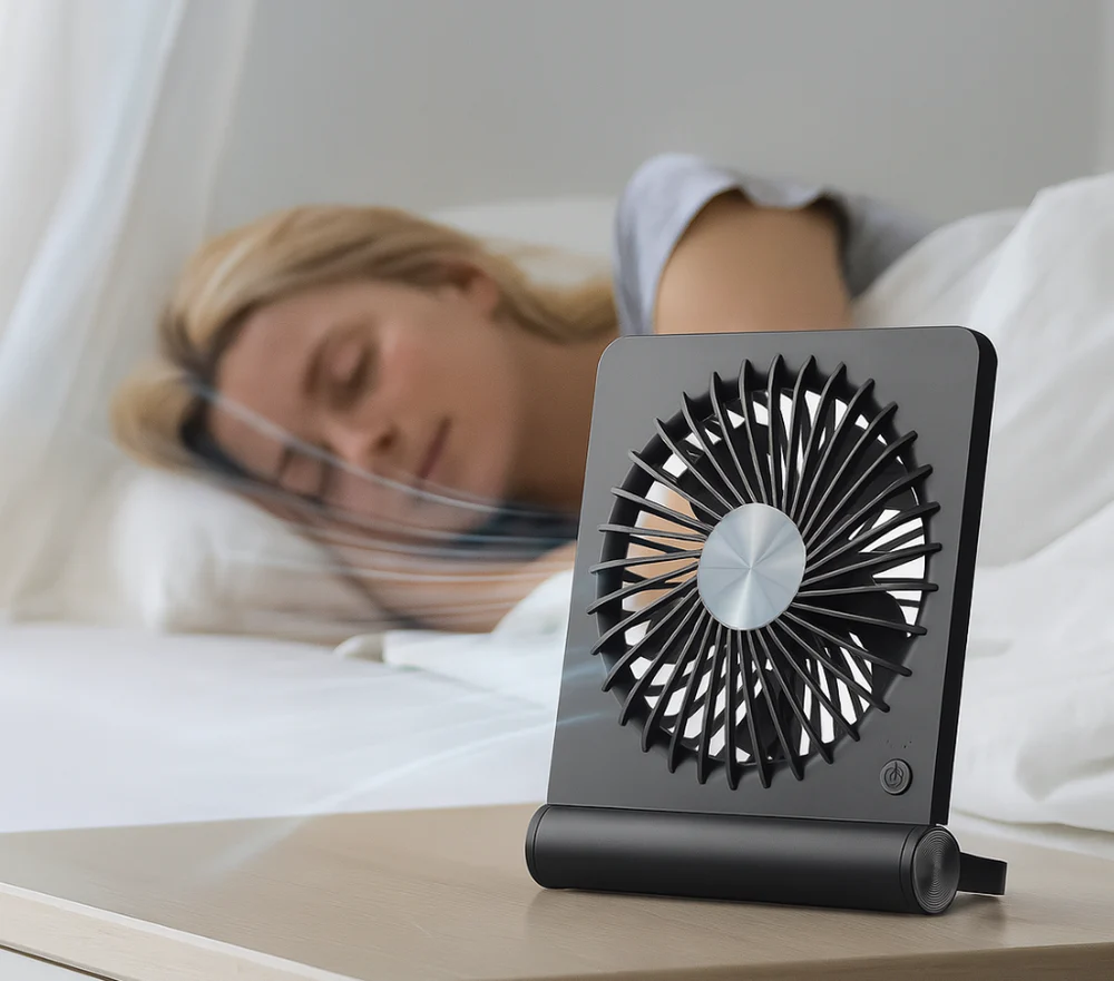 QuietBreeze - Ventilateur de table compact ultra-silencieux