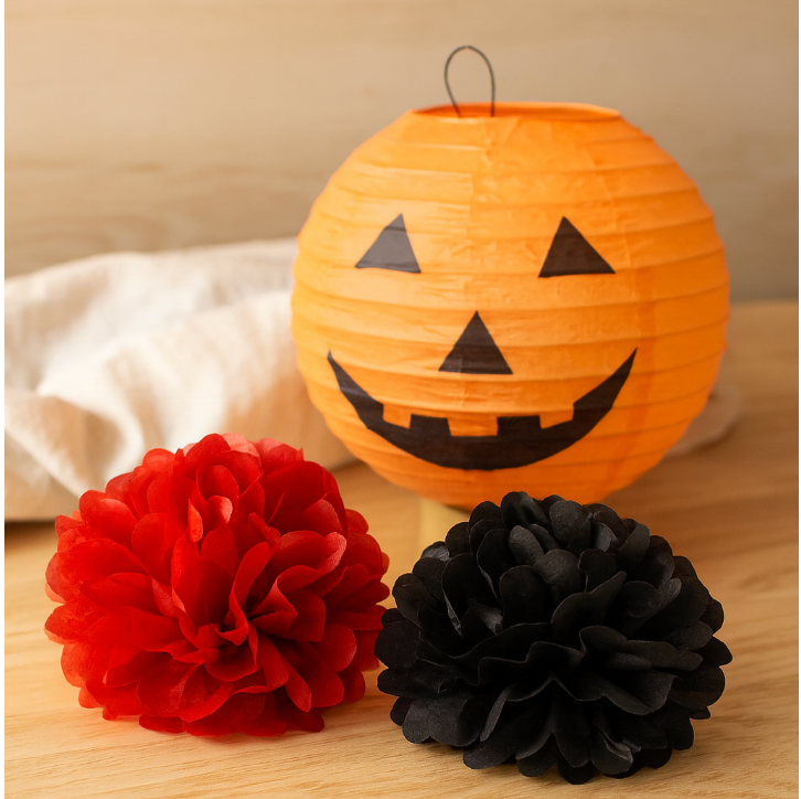 Ensemble de lanternes en papier ShadowGlow Halloween – 13 pièces décoration de citrouille et bouquets de ballons