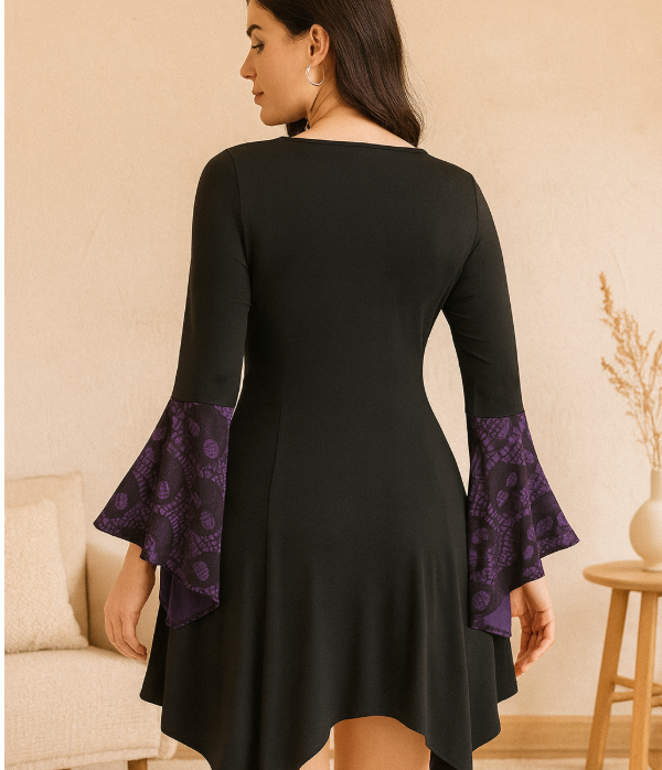 Chemisier gothique SkullLace – Blouse pour femmes avec imprimé crâne et corset à la taille