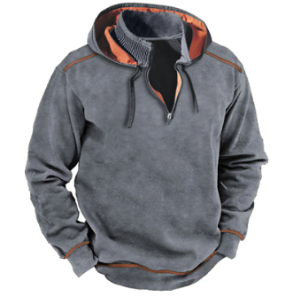 Nohr - Sweat à capuche avec demi-fermeture éclair et cordon de serrage