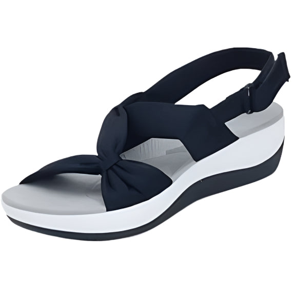 Valeriia - Compensées à bride avec détails de nœud pour un chic sans effort