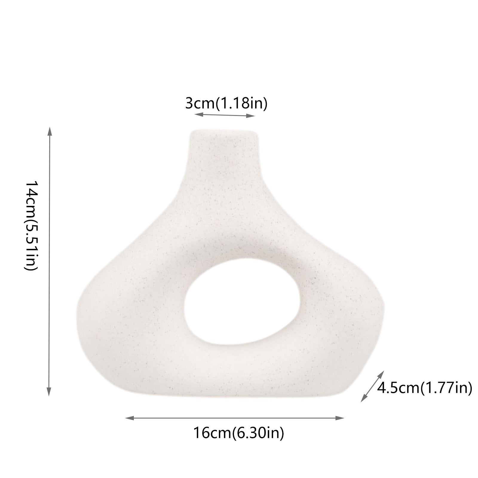 Vase en céramique Orbiform – Design rond minimaliste moderne