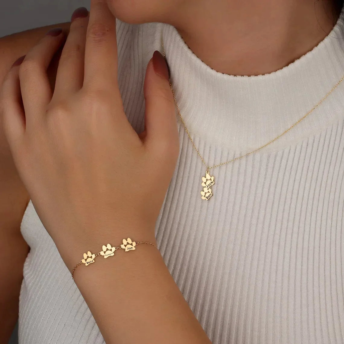 Bracelet Charme Ajustable PawPrint