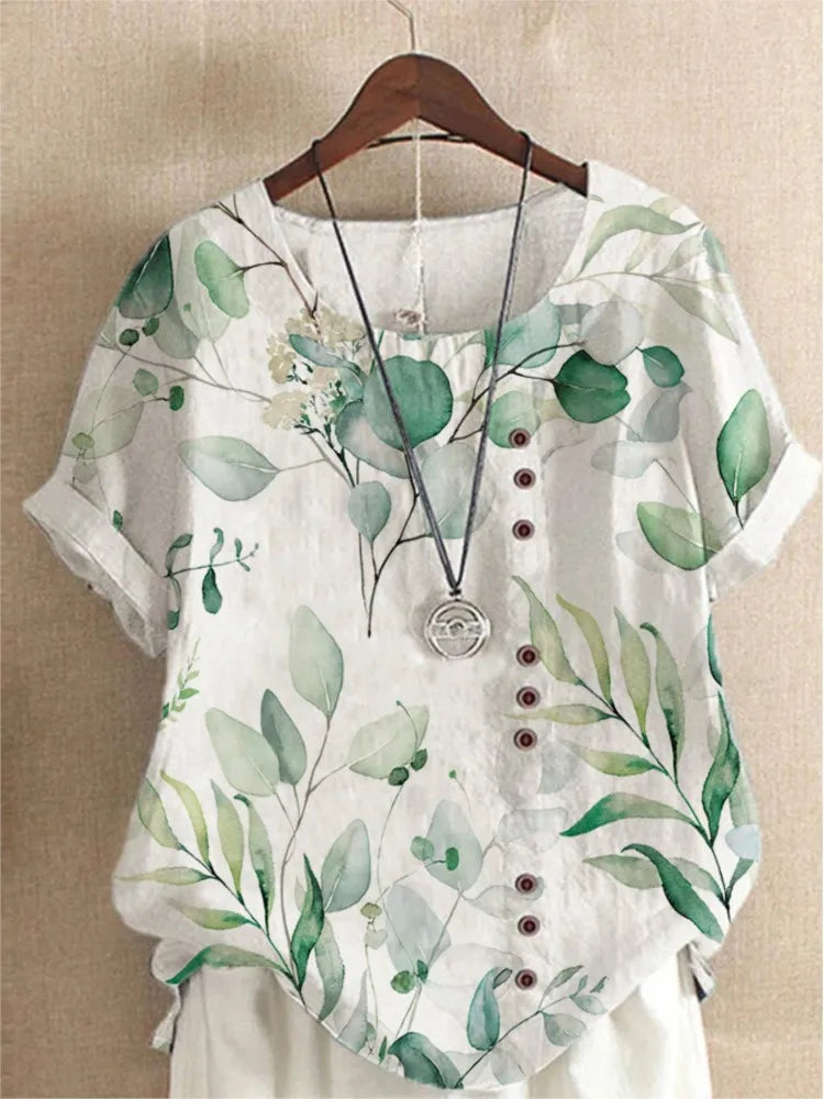 Elora - Chemisier élégant à imprimé floral pour femme