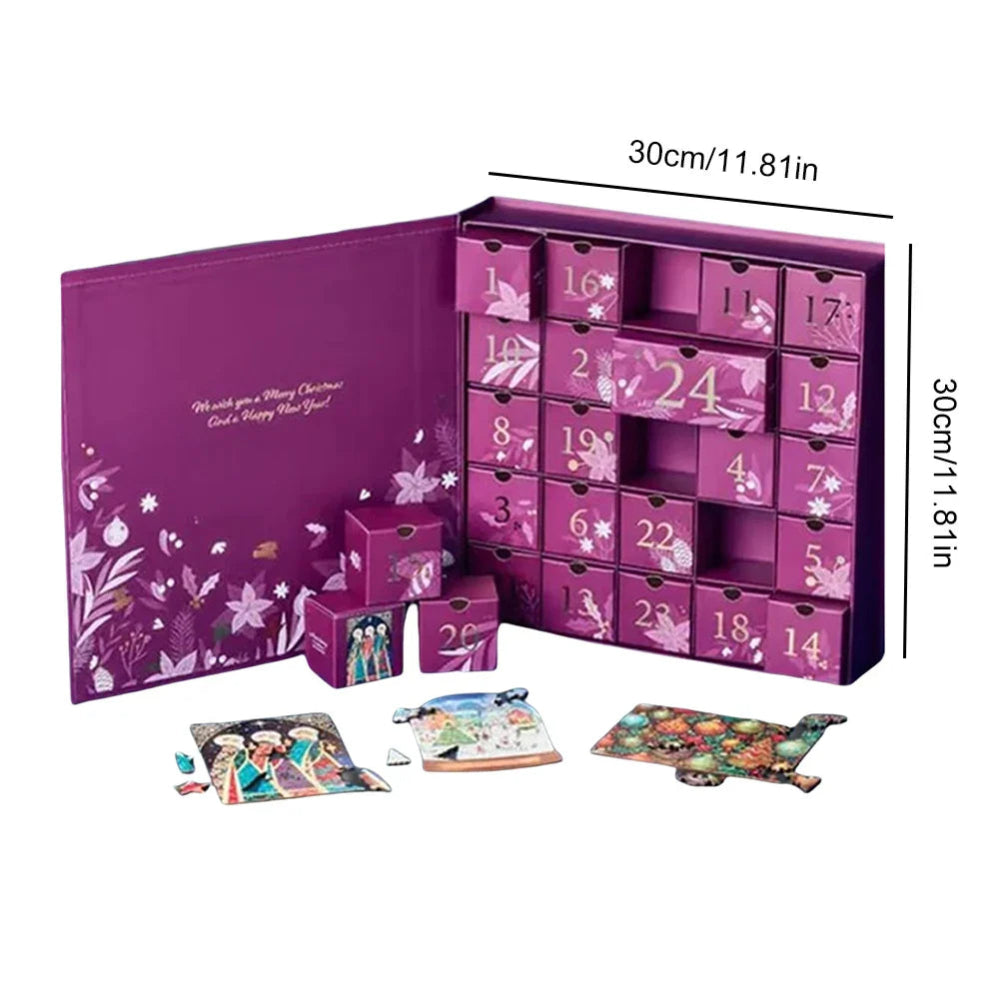 Calendrier de l'Avent Puzzle de Noël de 24 jours