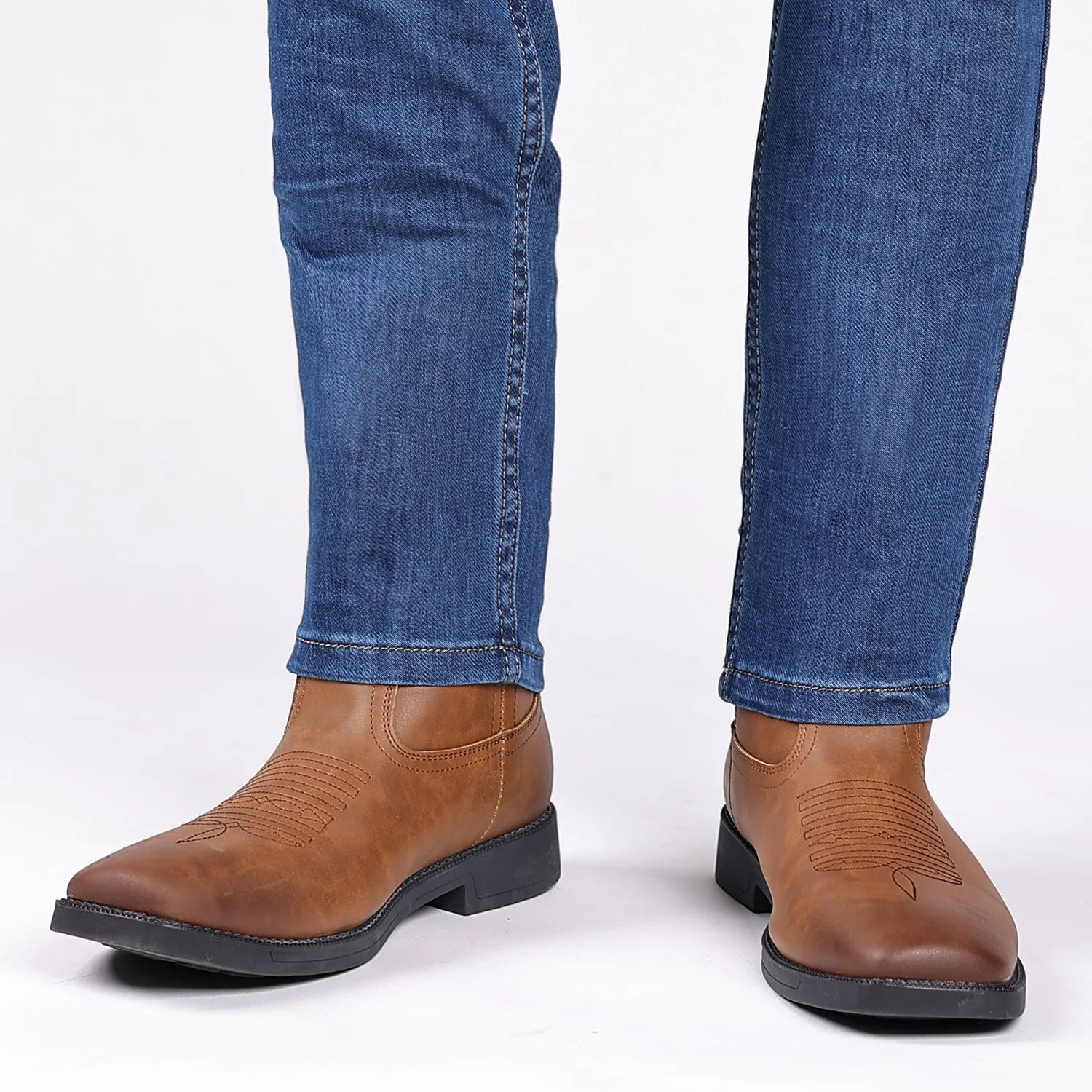 Theo - Bottes de cowboy rétro brodées pour hommes