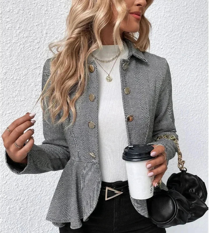 Molly - Veste de bureau avec bordure à volants