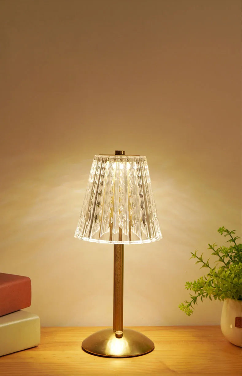 Lampe de bureau LED en cristal