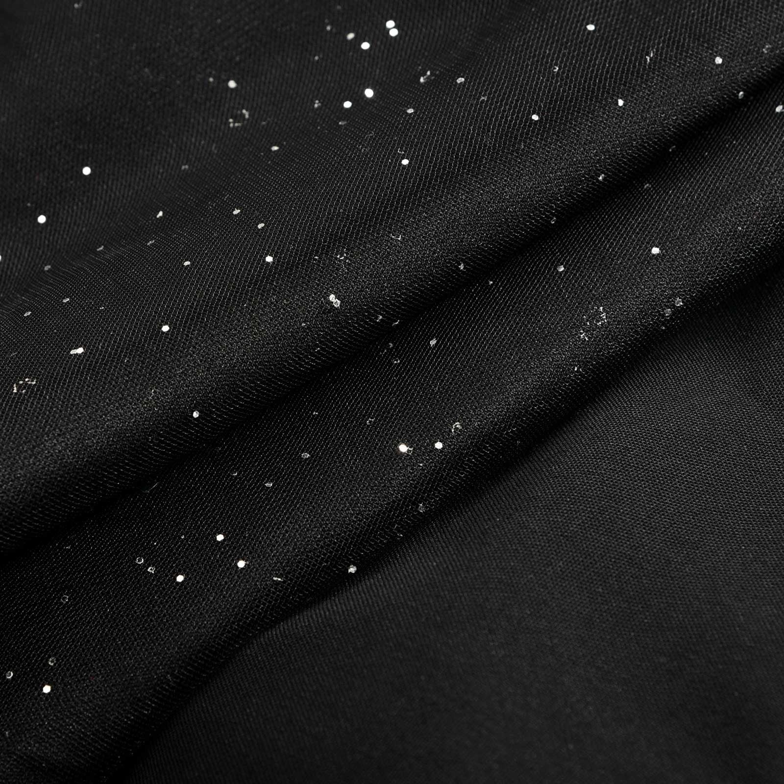 Veronica - Combinaison en maille pailletée à manches longues avec jambes larges