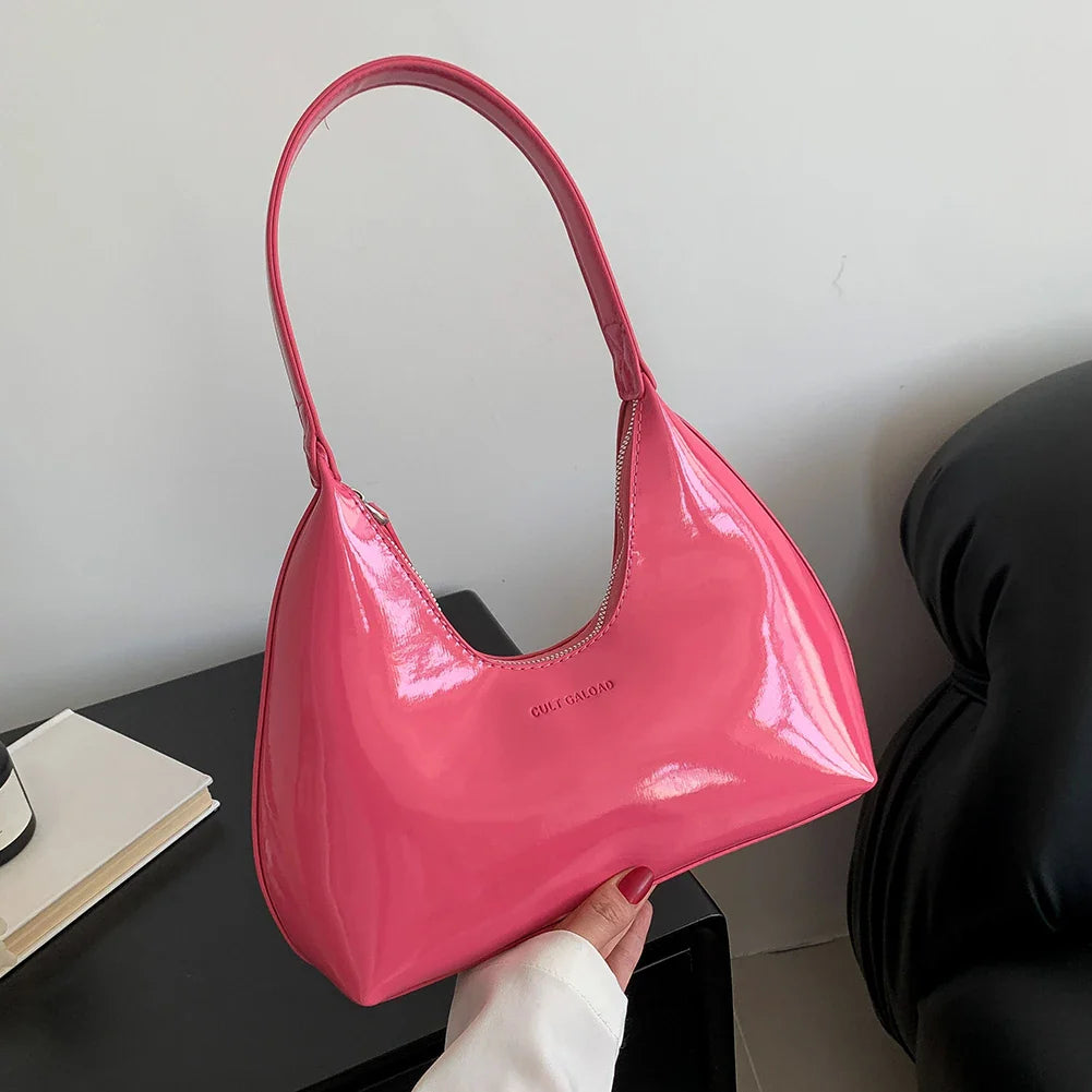 Sac à épaule en cuir PU éblouissant pour femmes