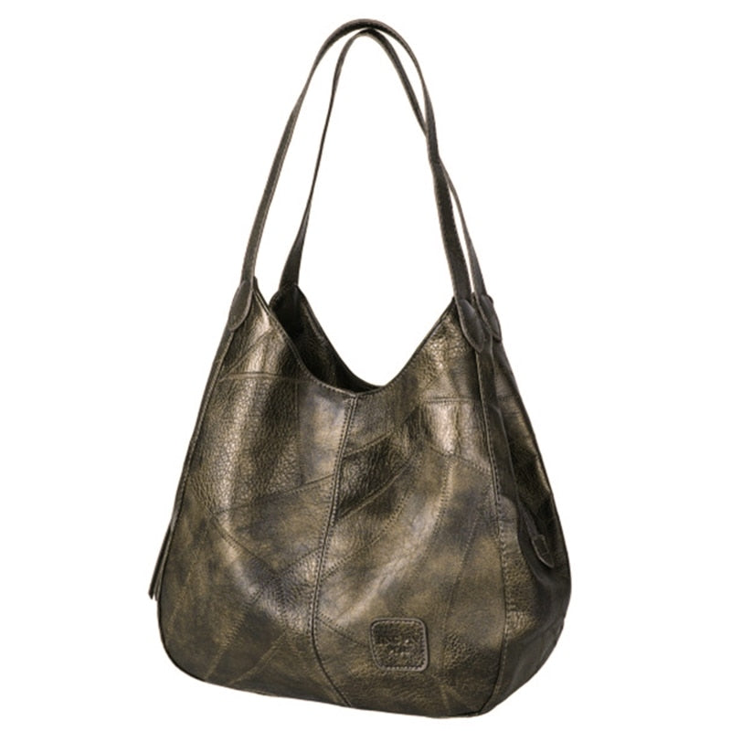 LuxeSlouch – Sac à épaule slouchy en cuir vegan