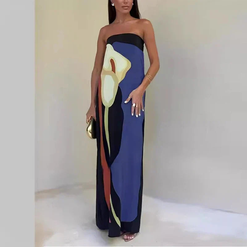Robe Maxi Sans Dos Isabella – Élégance et Grâce en Longueur de Sol