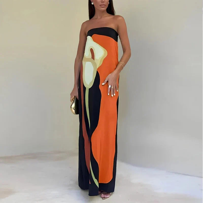 Robe Maxi Sans Dos Isabella – Élégance et Grâce en Longueur de Sol