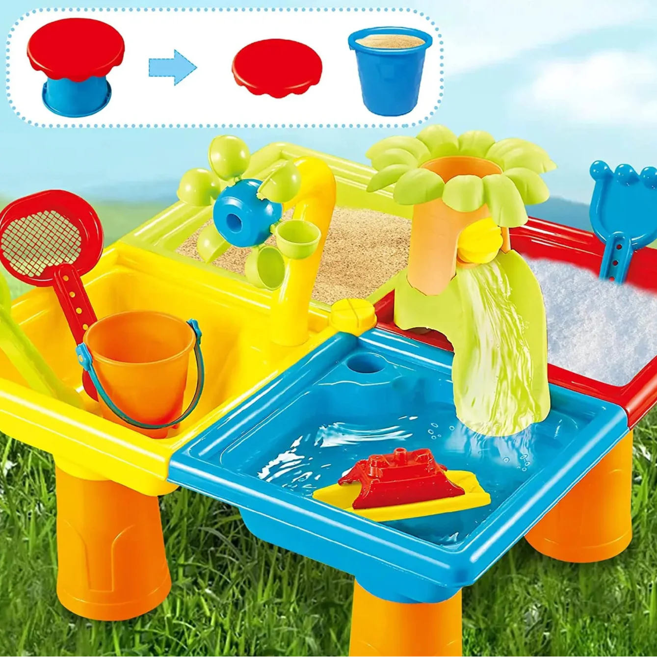 SunnyScoops - Ensemble de jouets strandsand et piscine