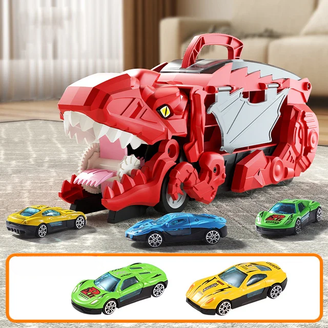 RexHaul – Jouet de transport de dinosaures avec 6 figurines de dinosaures, construction robuste, divertissement imaginatif