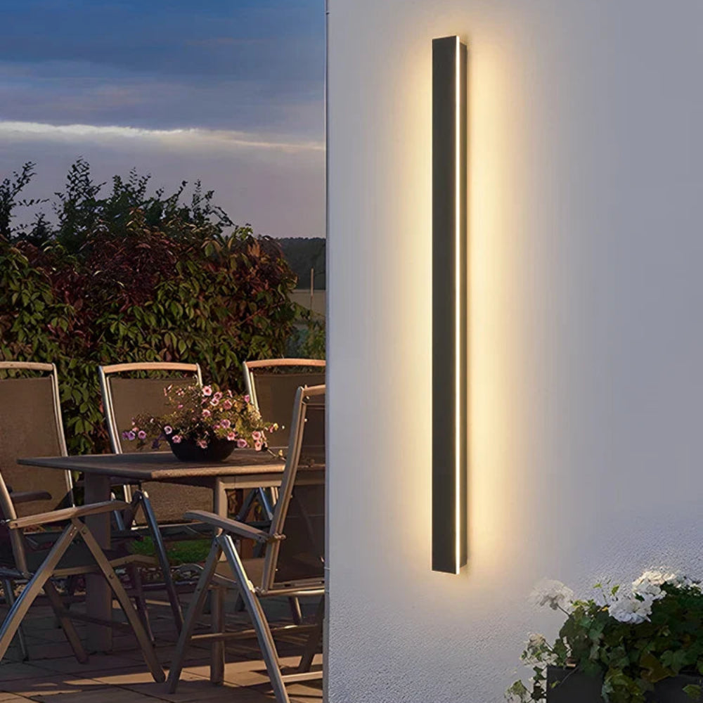 NeroEdge SleekLine Applique Murale LED Imperméable – Luminaire Exterieur Moderne Noir