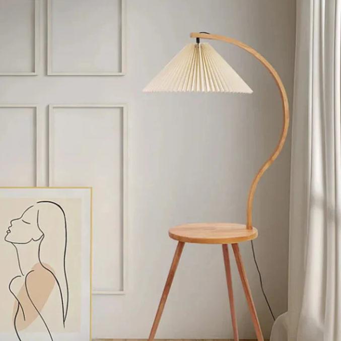 Lampe de table en bois minimaliste avec une touche originale